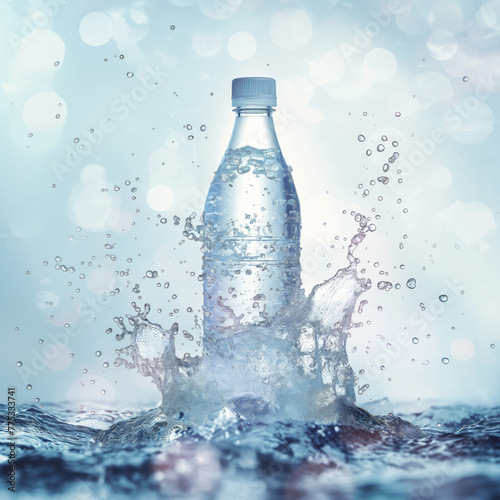 professional product photography, fresh sparkling water commercial background