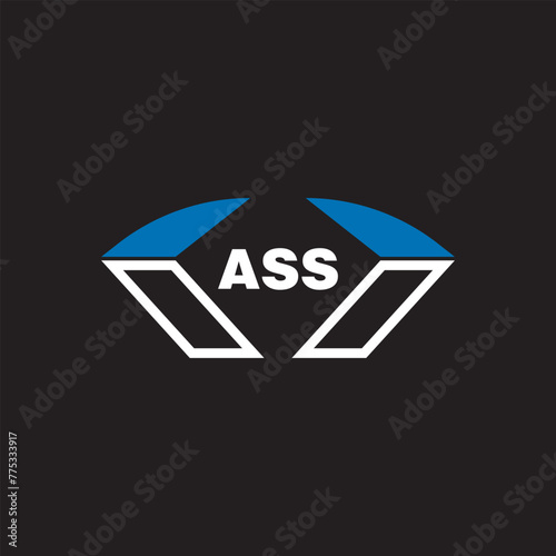 ASS letter logo design on white background. ASS logo. ASS creative initials letter Monogram logo icon concept. ASS letter design