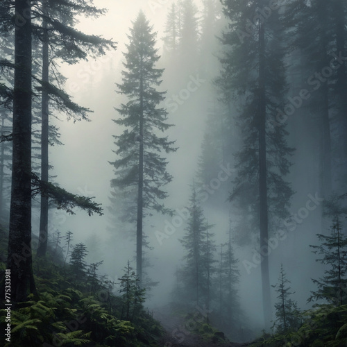 Misty Morning in the Forest