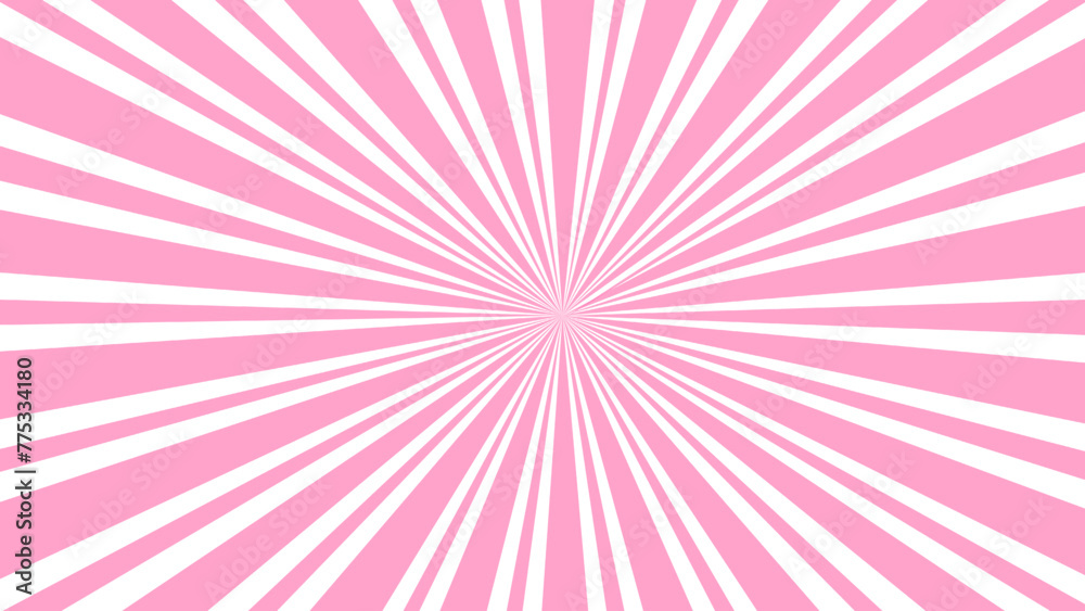 Pink and white sunburst background Pink and white sunburst background