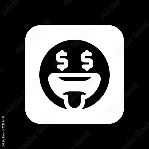 Editable greedy face expression emoticon vector icon. Part of a big icon set family. Part of a big icon set family. Perfect for web and app interfaces, presentations, infographics, etc