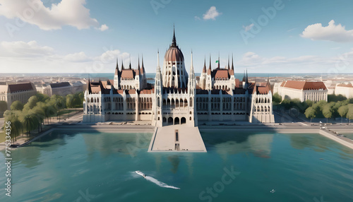 Hungarian Parliament Underwater-Beach photo