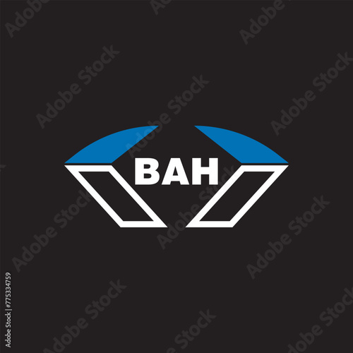 BAH letter logo design on white background. BAH logo. BAH creative initials letter Monogram logo icon concept. BAH letter design