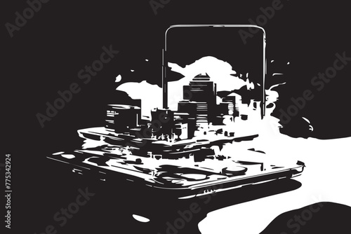 background with mobile phone