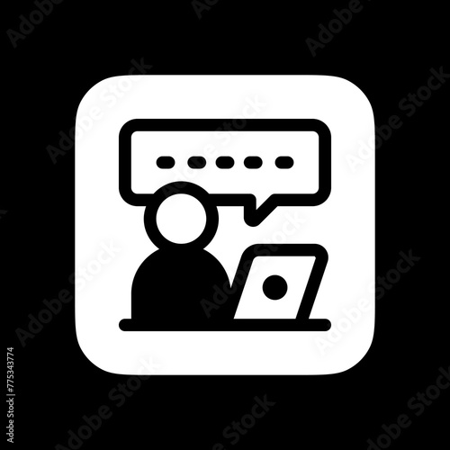 Editable video call, virtual meeting vector icon. Online learning, course, tutorial. Part of a big icon set family. Perfect for web and app interfaces, presentations, infographics, etc