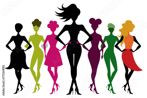 color Fashionable Impressions white background
