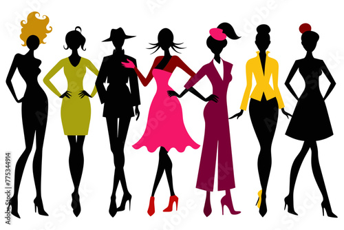 color Fashionable Impressions white background