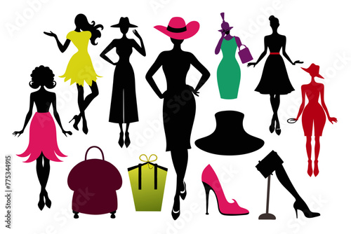 color Fashionable Impressions white background