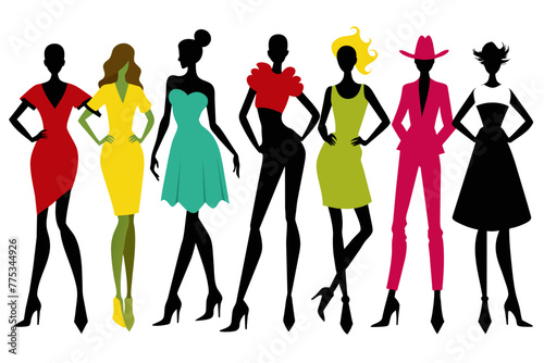 color Fashionable Impressions white background