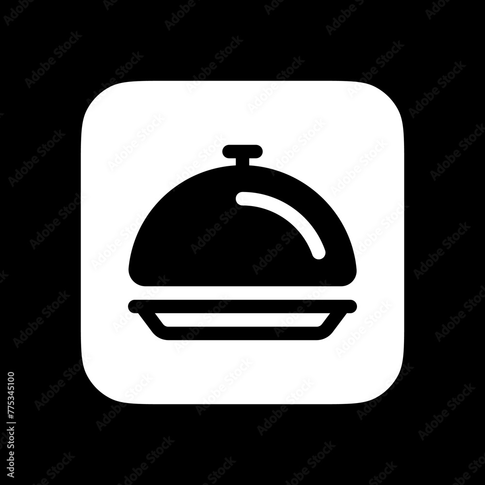 Obraz premium Editable food cover, serving vector icon. Food, restaurant. Part of a big icon set family. Perfect for web and app interfaces, presentations, infographics, etc