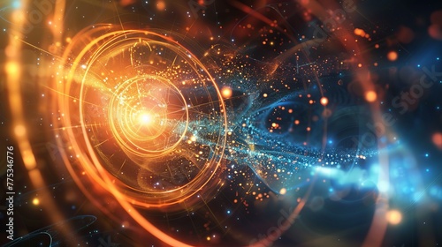 Explore the fundamental forces and particles of the universe, including electromagnetism, gravity, and the standard model of particle physics.  photo