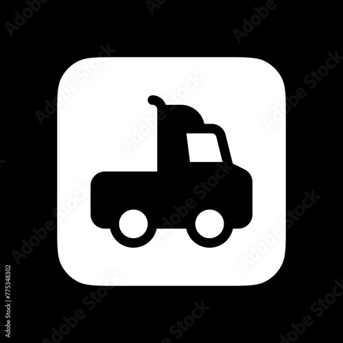 Editable semi-trailer truck vector icon. Vehicles, transportation, travel. Part of a big icon set family. Perfect for web and app interfaces, presentations, infographics, etc