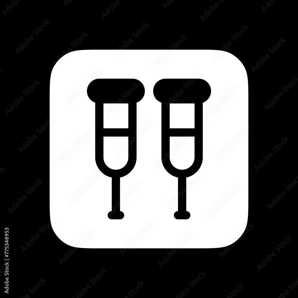 Editable crutches vector icon. Part of a big icon set family. Perfect for web and app interfaces, presentations, infographics, etc