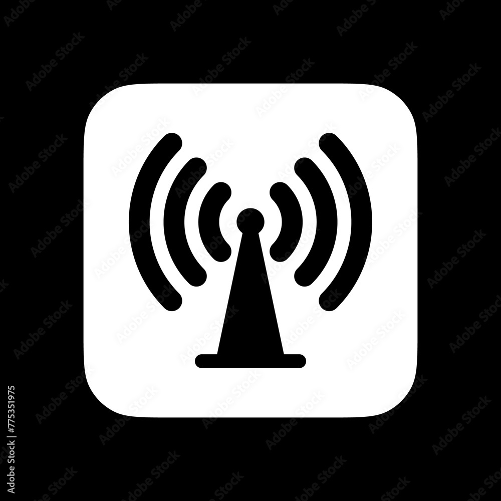 Editable vector wifi tower signal icon. Part of a big icon set family. Perfect for web and app interfaces, presentations, infographics, etc Editable vector wifi tower signal icon. Part of a big icon set family. Perfect for web and app interfaces, presentations, infographics, etc