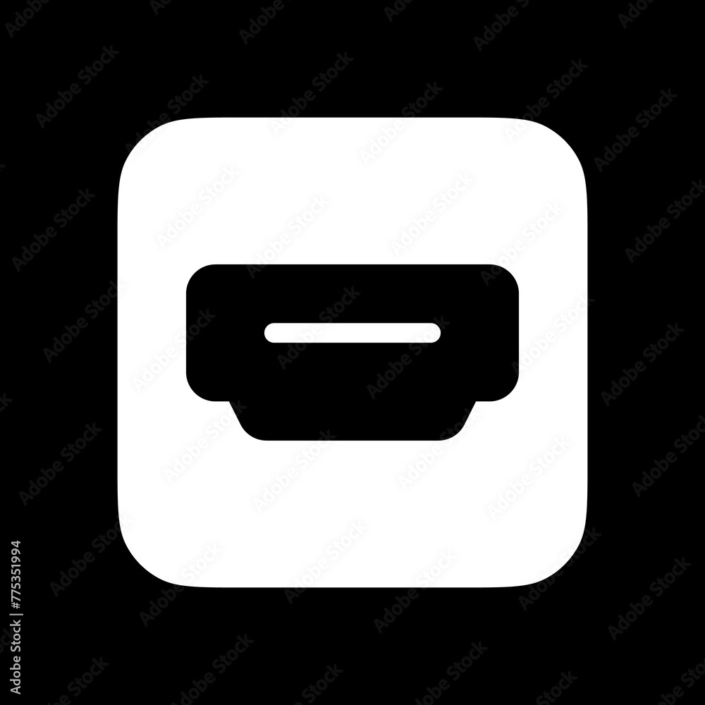 Editable vector hdmi cable port icon. Part of a big icon set family. Perfect for web and app interfaces, presentations, infographics, etc Editable vector hdmi cable port icon. Part of a big icon set family. Perfect for web and app interfaces, presentations, infographics, etc