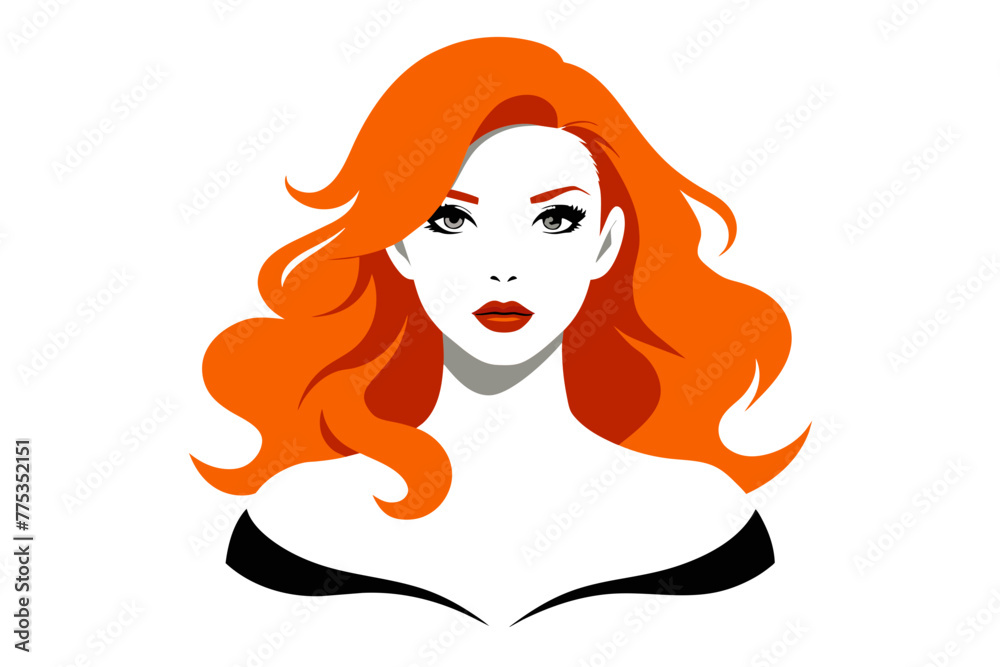 Graceful Silhouette Young Beauty with Luscious Ginger Locks