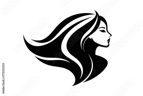 IIntroducing our sleek logotype featuring the silhouette of a woman's profile