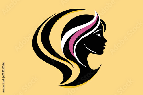 IIntroducing our sleek logotype featuring the silhouette of a woman's profile