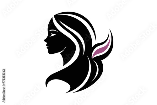 IIntroducing our sleek logotype featuring the silhouette of a woman's profile