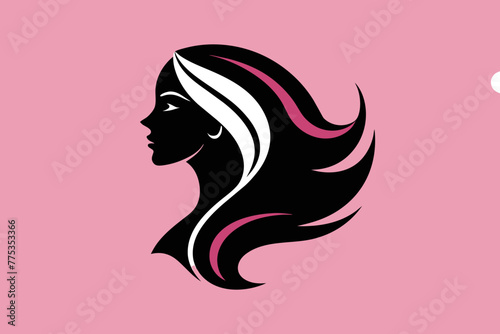 IIntroducing our sleek logotype featuring the silhouette of a woman's profile