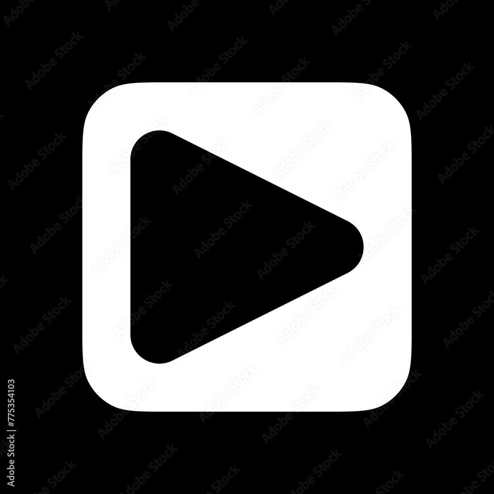 Editable vector play button icon. Black, transparent white background. Part of a big icon set family. Perfect for web and app interfaces, presentations, infographics, etc Editable vector play button icon. Black, transparent white background. Part of a big icon set family. Perfect for web and app interfaces, presentations, infographics, etc