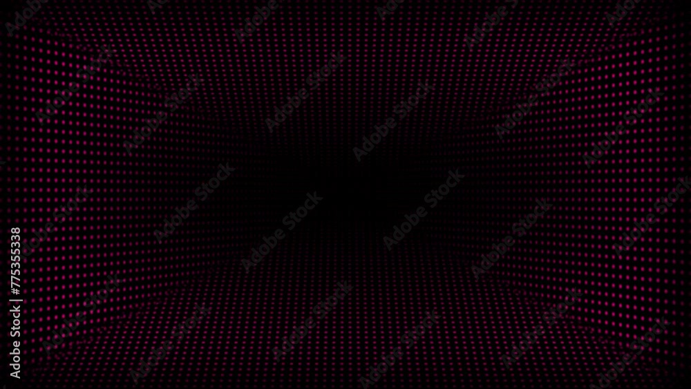 Abstract technology dark background. Moving dots and grid background for logo intro