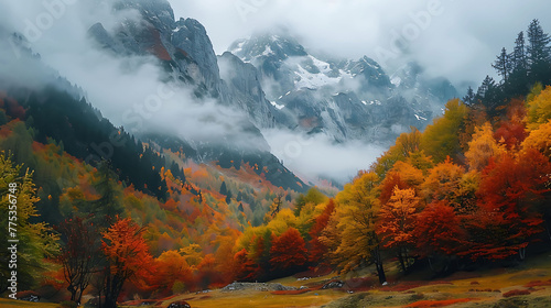 ever-changing colors of mountain landscapes under shifting weather conditions