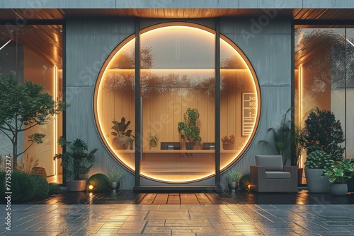 Room With Large Circular Window