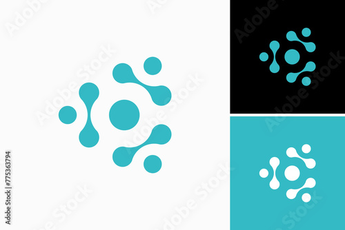 Molecule vector logo premium