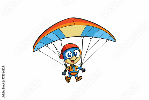 paraglider vector illustration