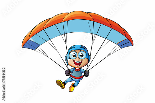 paraglider vector illustration