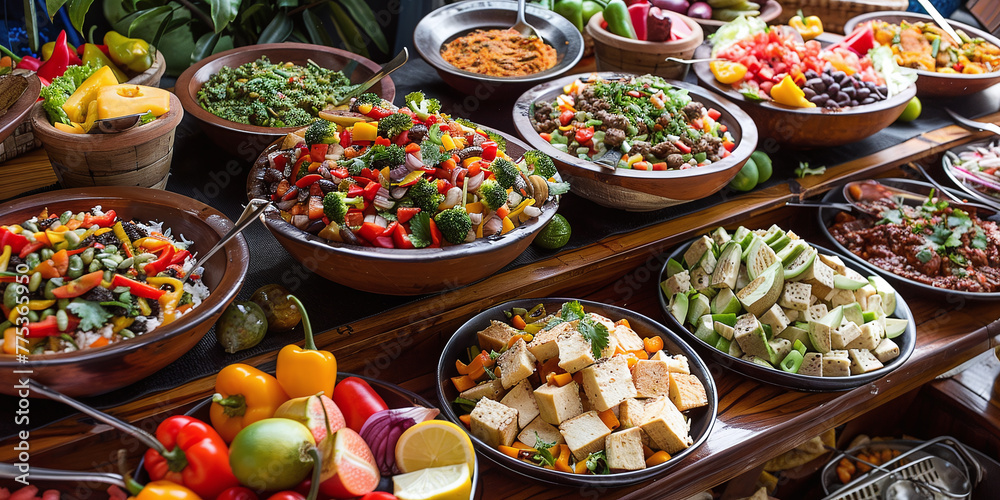 Comida criolla Peru Peruvian food buffet table comfort cuisine Comida criolla Peru Peruvian food buffet table comfort cuisine
