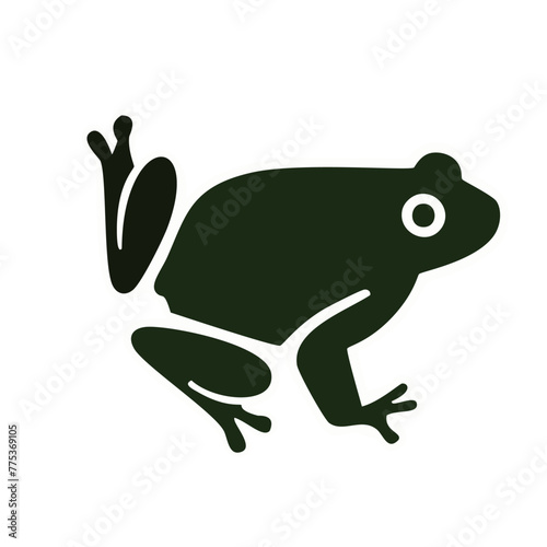 Amazonian frog vector, vectorized image of frog for graphic design and logos for stikers, with details of branches, vectorized frog to design sports t-shirts