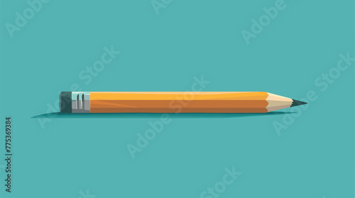 Wooden pencil isolated flat cartoon vactor illustra