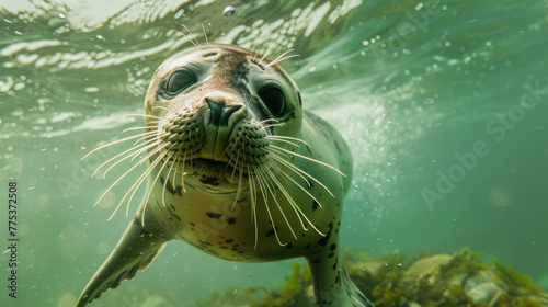 Seal diving underwater © DB Media