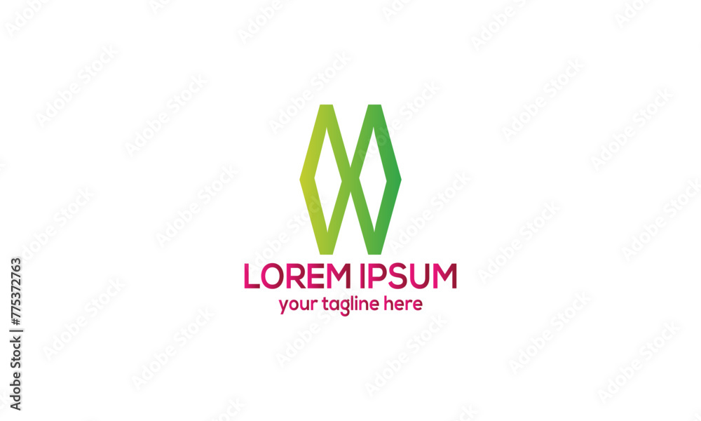 Initial Letters logo monogram with up to down style Initial Letters logo monogram with up to down style