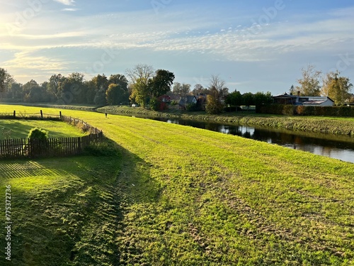 bank of the river Opava in the town of Kravare
 photo