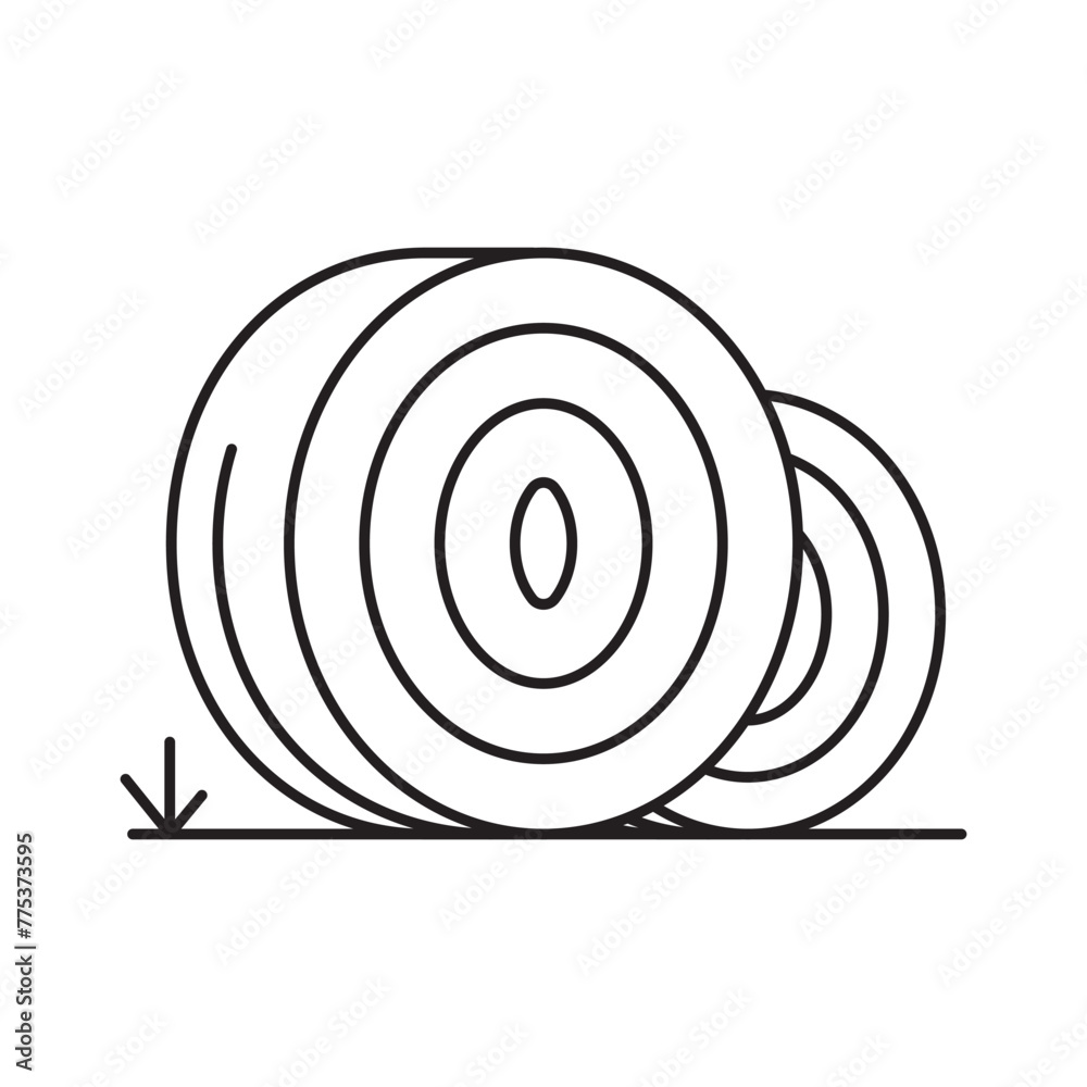 Bale of hay icon design, isolated on white background, vector illustration Bale of hay icon design, isolated on white background, vector illustration