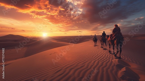 Sand dunes and camels © Tommy