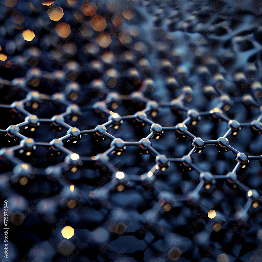 Fototapeta premium Graphene abstract illustration. Background.