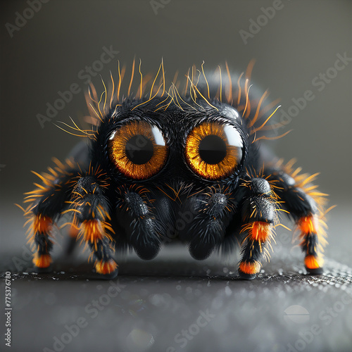 3d cute spider character, generative ai © ShAhZaIb