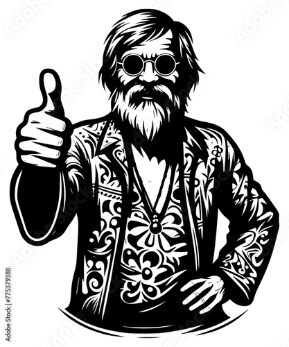 Hippy giving a thumbs-up