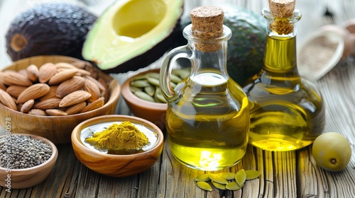 Investigate the health effects of different types of fats and oils used in cooking.  photo