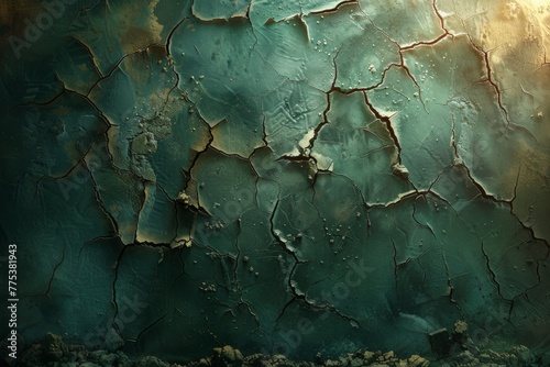 Close-Up View of Cracked and Textured Wall Surface in Subdued Lighting © dustbin_designs