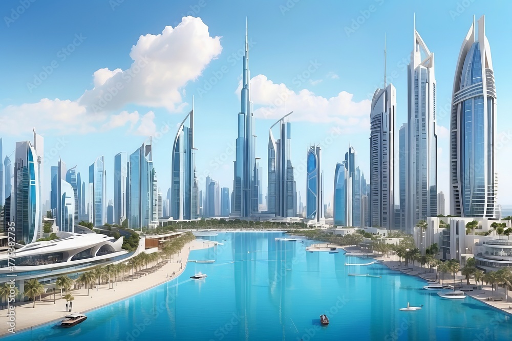 Fototapeta premium Dubai city view