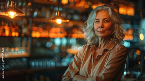 Mature Woman in Bar