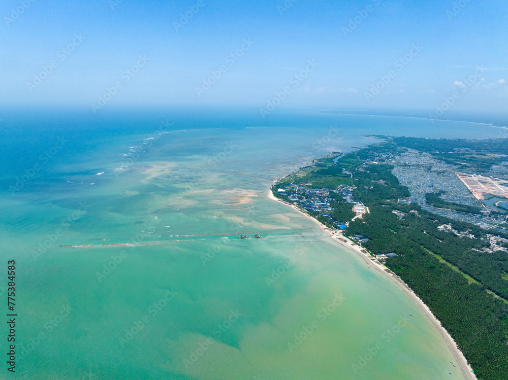 Scenery of offshore shoals in Wenchang, Hainan, China