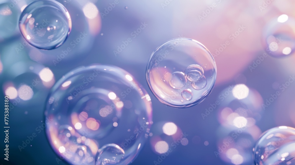 Group of Bubbles Floating in the Air Group of Bubbles Floating in the Air