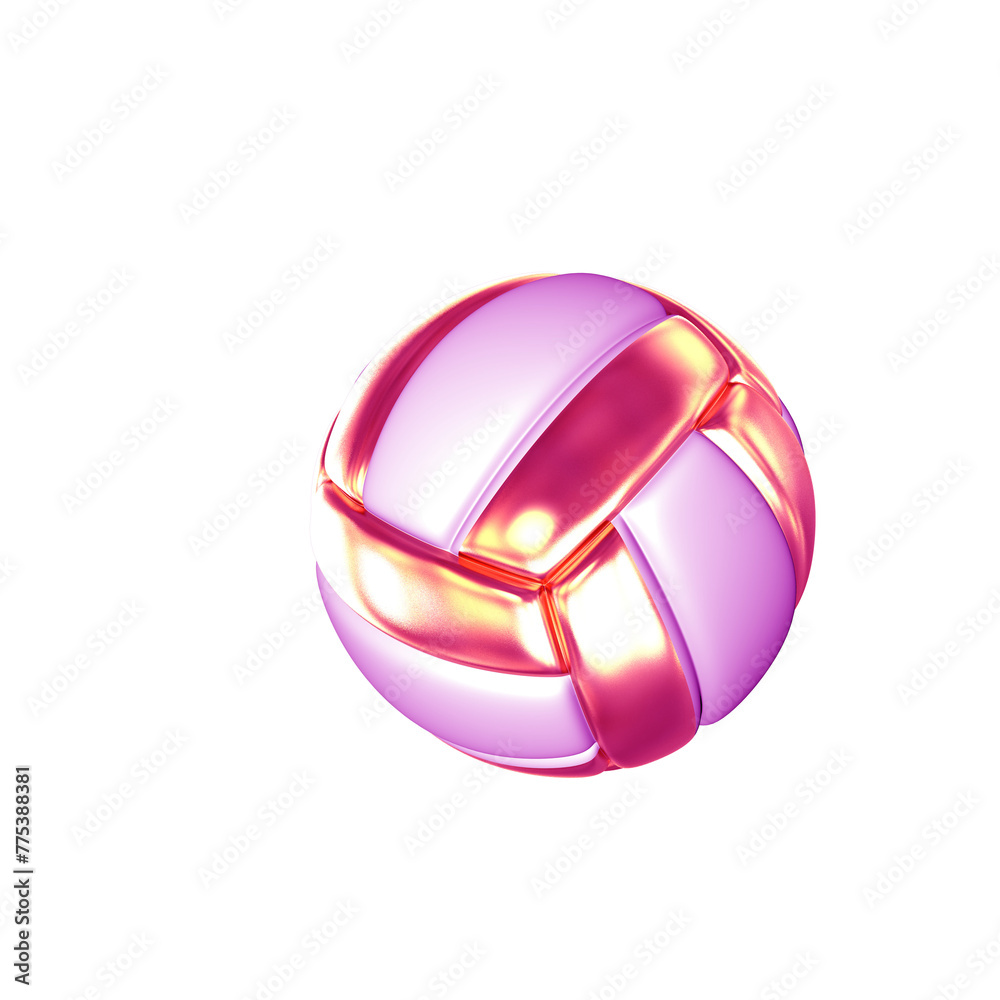 Symbol made of pink volleyballs Symbol made of pink volleyballs