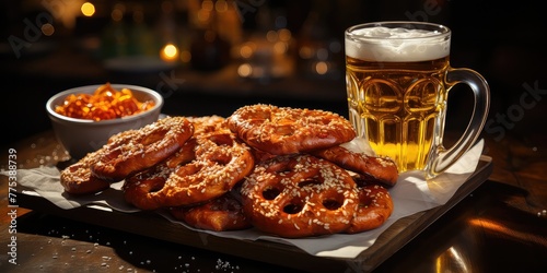 Tasty snack for drinks! Dried pretzel, perfect with beer. Crunchy and delicious. Cheers to a great time! 
